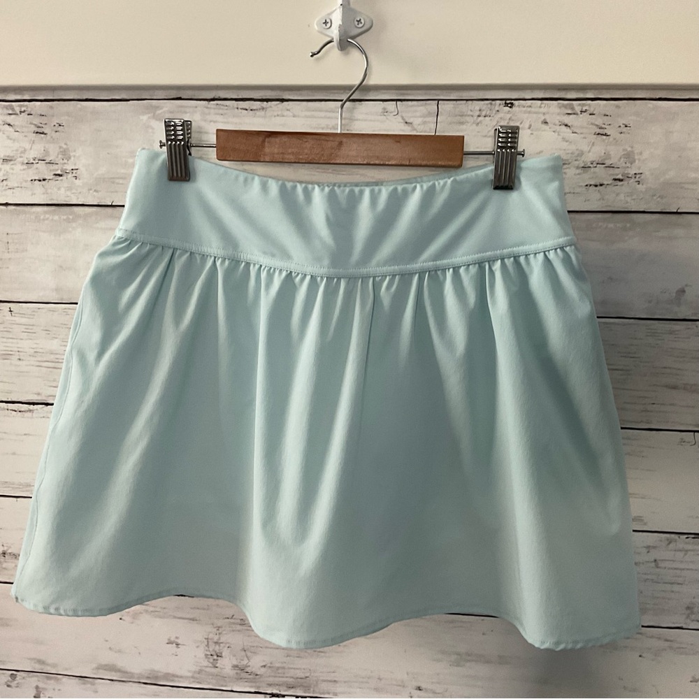 Carve Designs Sky Blue A-Line Skirt, Ice Blue skort, shorts underneath, pockets